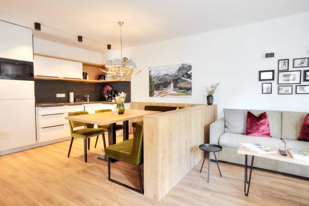 Alpin Apartments Hölderle Wohnbereich